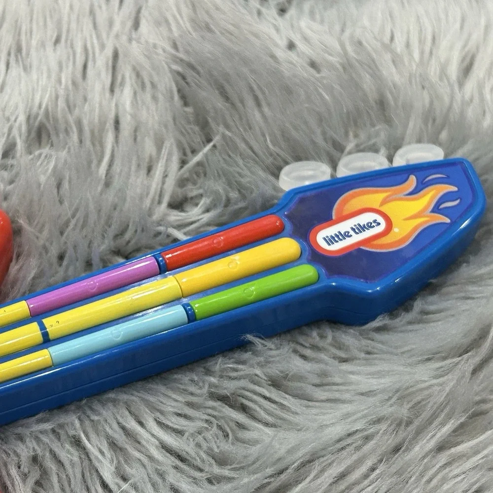 Little Tikes Vintage Pop Tunes Guitar Kids Red Musical Instrument Lights Sounds